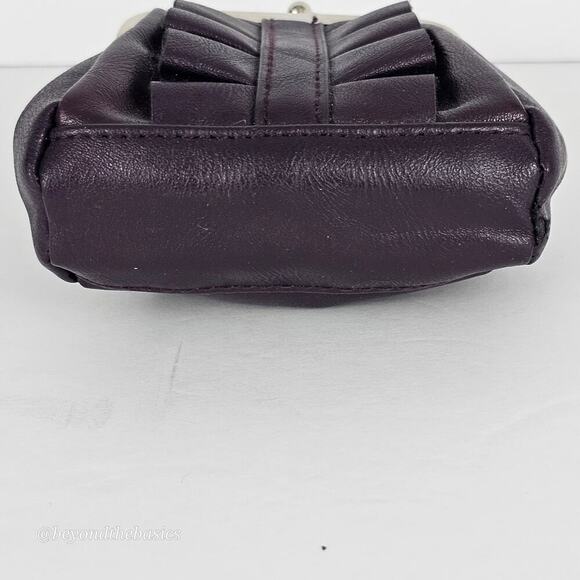 Miche Karie Purple Ruffle Front Faux Leather Coin Pouch - Picture 7 of 9